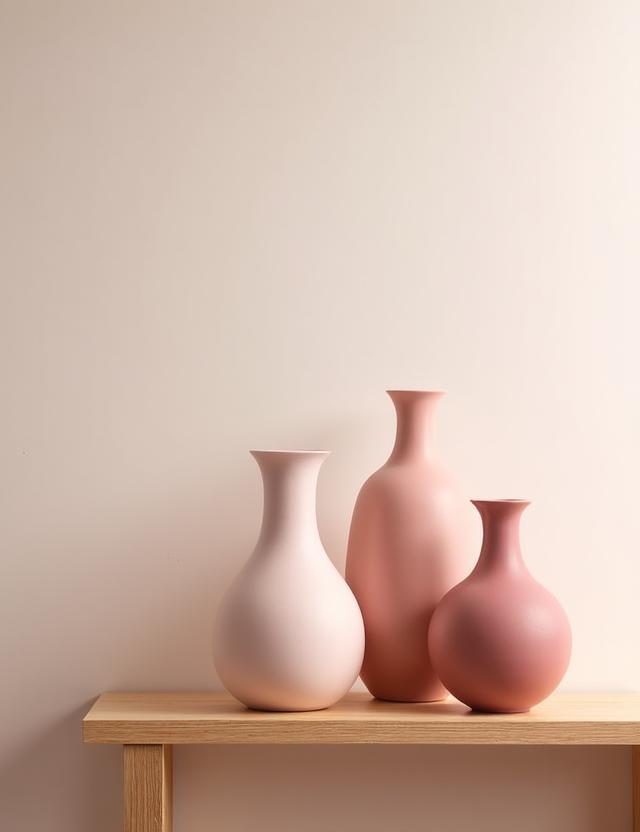 Stilleven van handgemaakte keramiek